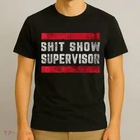 Shit Show Supervisor Sarcastic Distressed T-Shirt thumb 3