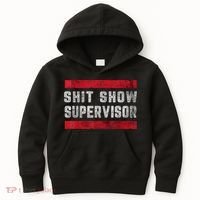 Shit Show Supervisor Sarcastic Distressed Kids Hoodie thumb 0