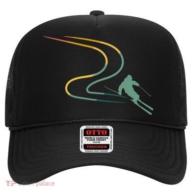 Skiing Ski Snow Heartbeat Retro Meaningful Gift Hat