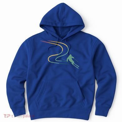 Skiing Ski Snow Heartbeat Retro Meaningful Gift Hoodie