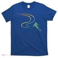 Skiing Ski Snow Heartbeat Retro Meaningful Gift T-Shirt thumb 0