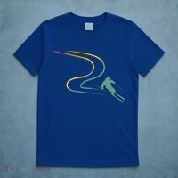 Skiing Ski Snow Heartbeat Retro Meaningful Gift T-Shirt thumb 5