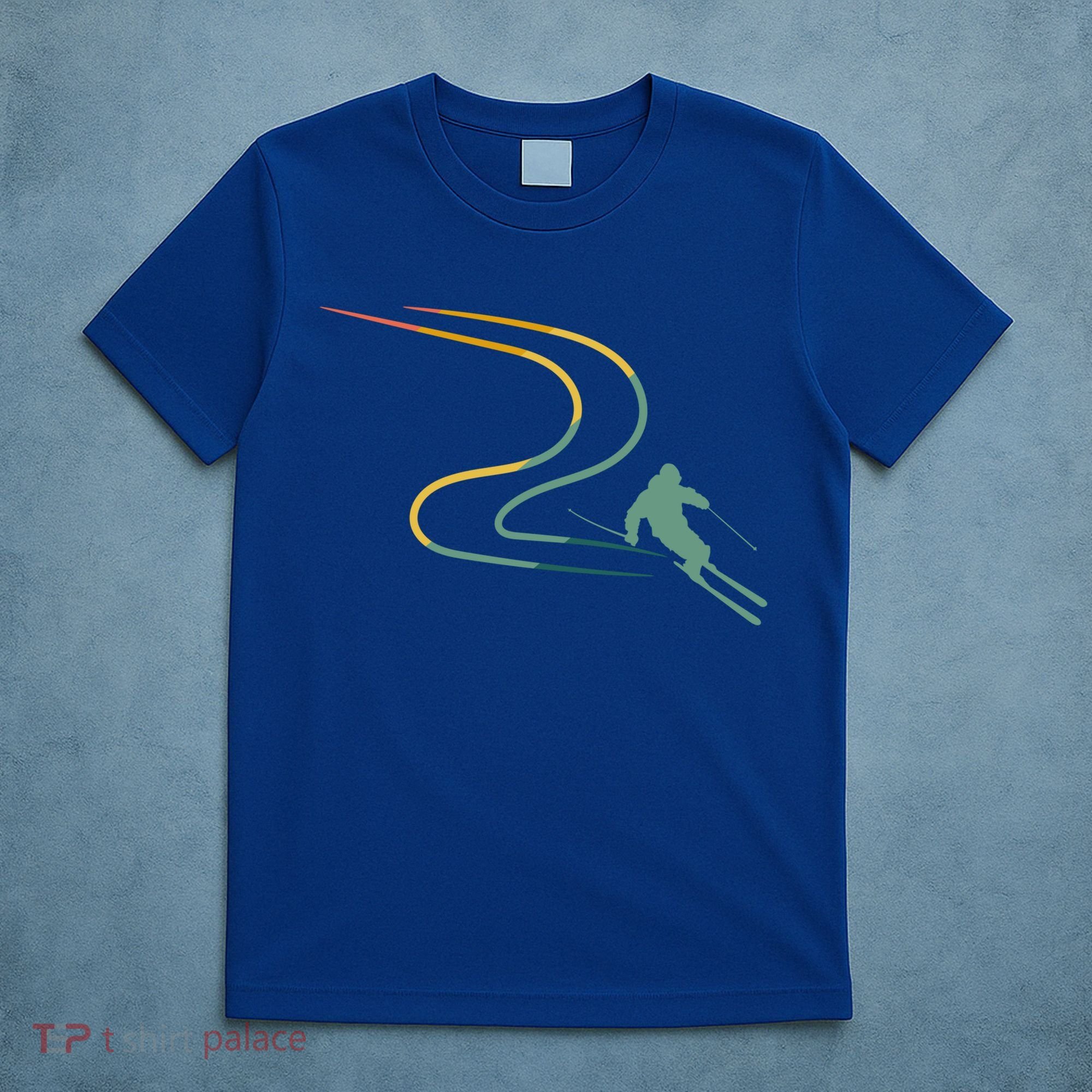 Skiing Ski Snow Heartbeat Retro Meaningful Gift T-Shirt