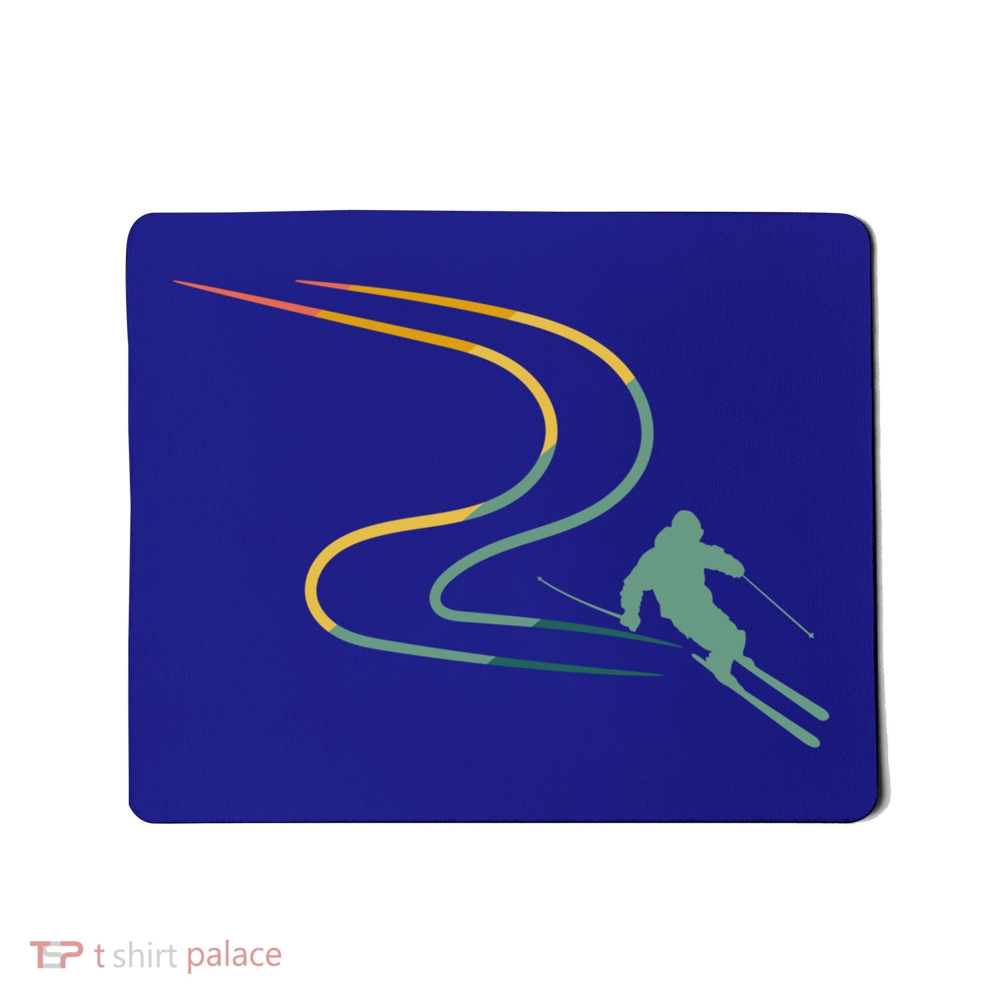Skiing Ski Snow Heartbeat Retro Meaningful Gift Mousepad