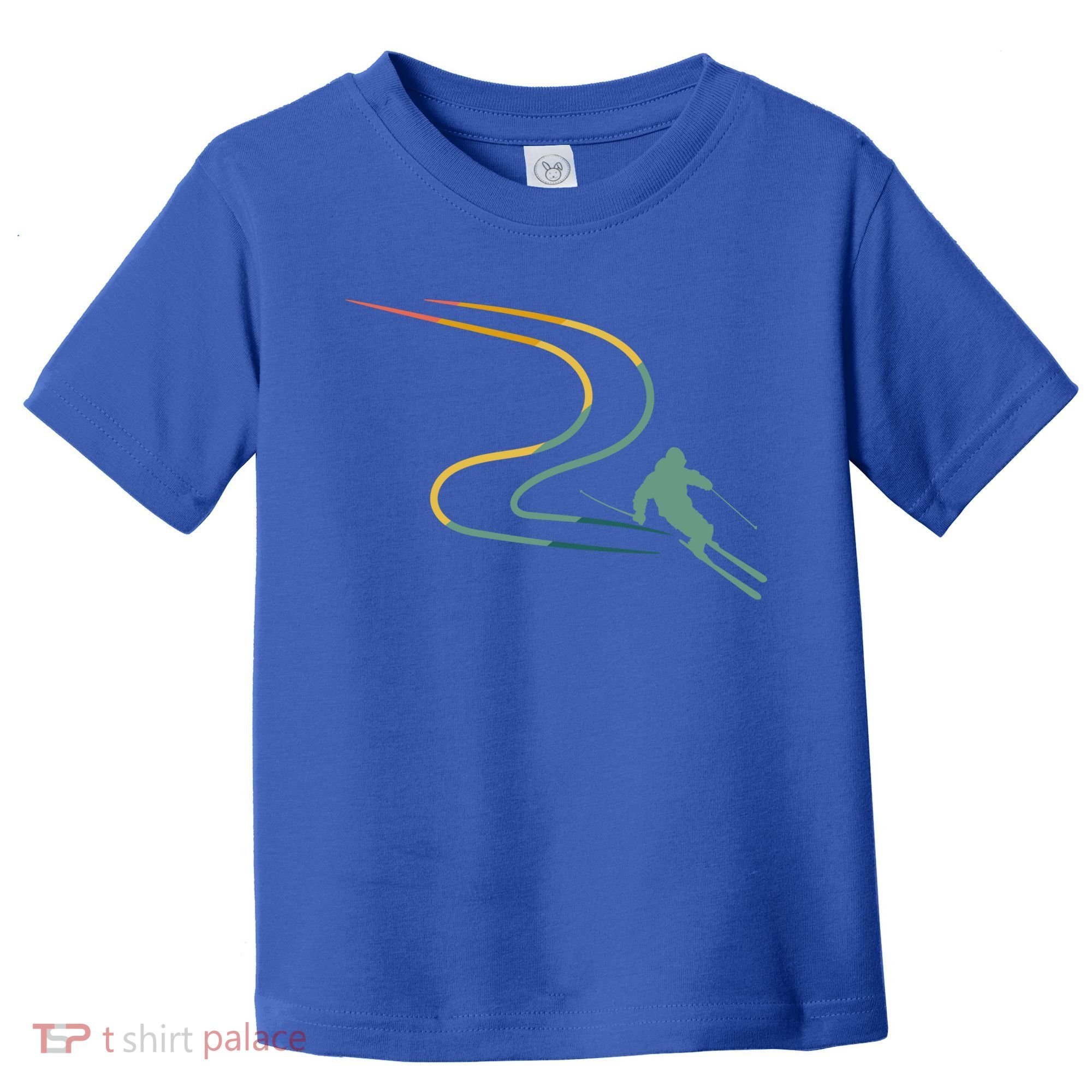 Skiing Ski Snow Heartbeat Retro Meaningful Gift Toddler T-Shirt