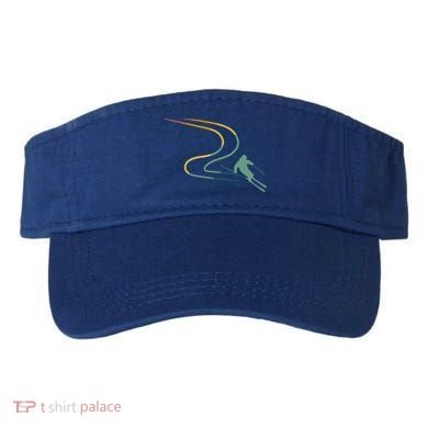 Skiing Ski Snow Heartbeat Retro Meaningful Gift Visor