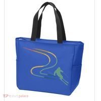 Skiing Ski Snow Heartbeat Retro Meaningful Gift Tote Bag thumb 3