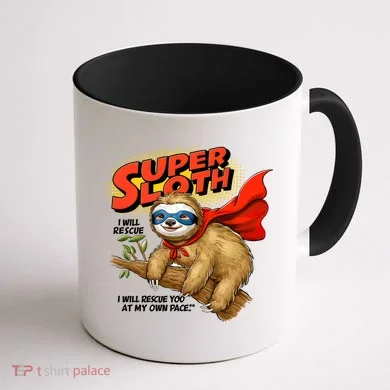Super Sloth Coffee Mug back