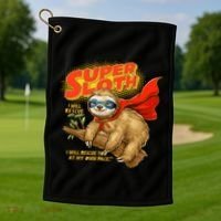 Super Sloth Golf Towel thumb 1