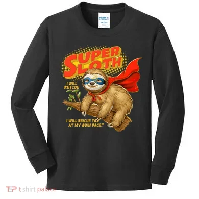Super Sloth Kids Long Sleeve Shirt