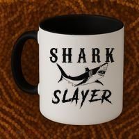 Shark Slayer Shark Fishing & Salt Water Anglers Coffee Mug thumb 2