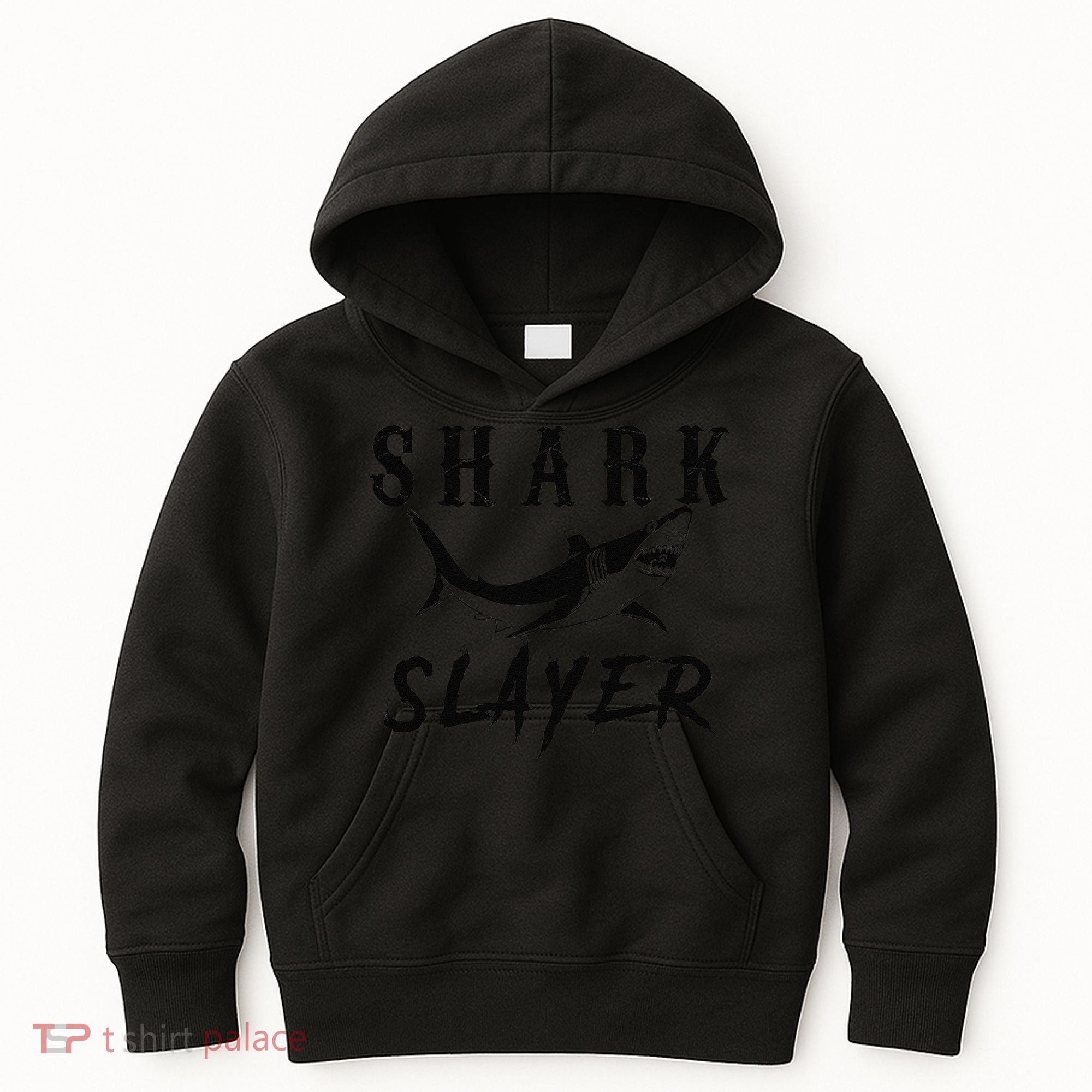 Shark Slayer Shark Fishing & Salt Water Anglers Kids Hoodie