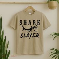 Shark Slayer Shark Fishing & Salt Water Anglers T-Shirt thumb 2