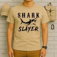 Shark Slayer Shark Fishing & Salt Water Anglers T-Shirt thumb 6