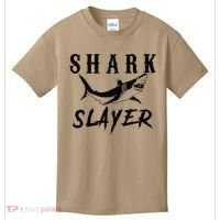 Shark Slayer Shark Fishing & Salt Water Anglers Kids T-Shirt thumb 0