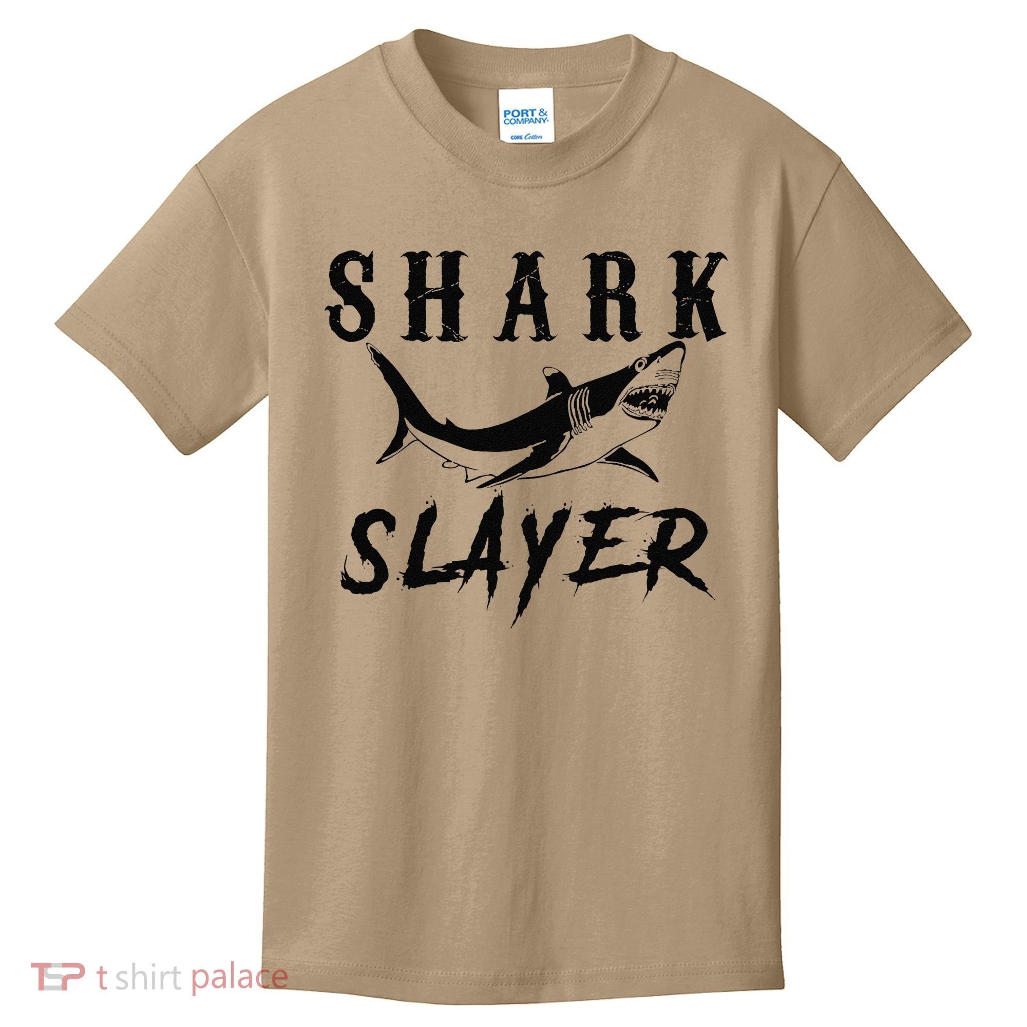 Shark Slayer Shark Fishing & Salt Water Anglers Kids T-Shirt