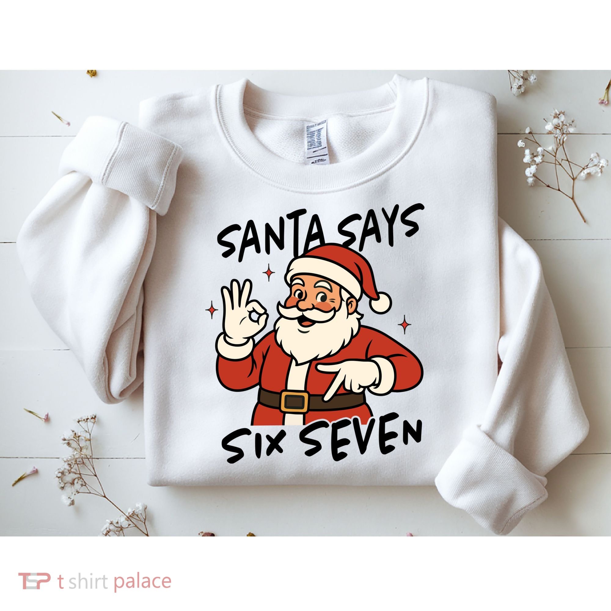 Santa Says Six Seven 67 Funny Christmas Sweatshirt