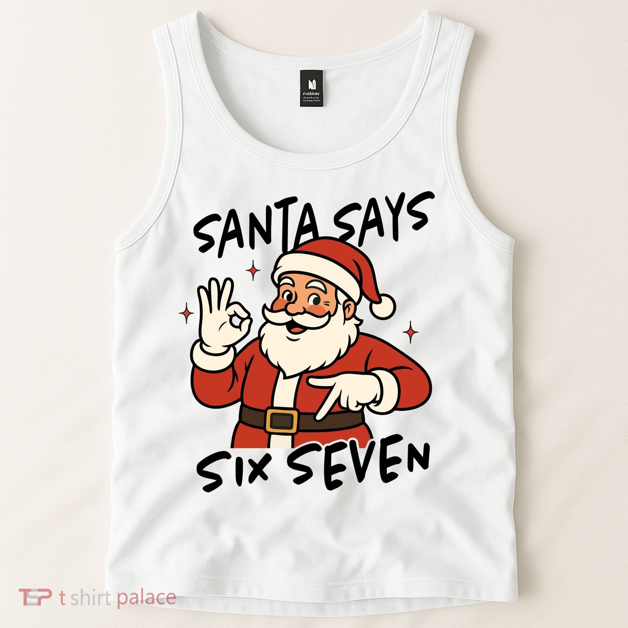 Santa Says Six Seven 67 Funny Christmas Tank Top