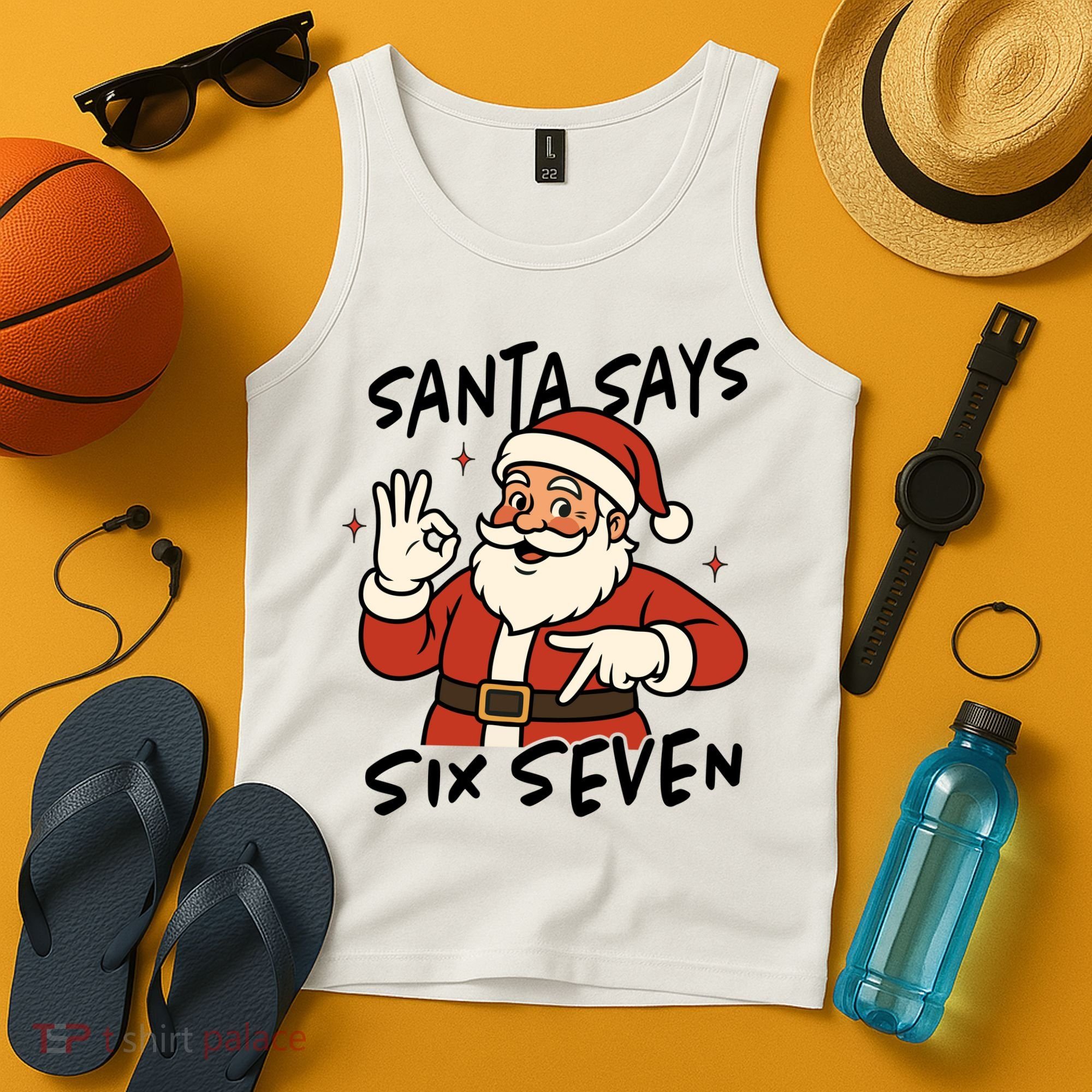 Santa Says Six Seven 67 Funny Christmas Tank Top