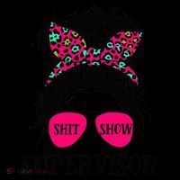 Shit Show Supervisor Tee Women Casual Messy Bun Bleached 16oz Travel Tumbler thumb 2
