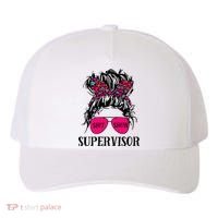 Shit Show Supervisor Tee Women Casual Messy Bun Bleached Yupoong Adult 5-Panel Trucker Hat thumb 0
