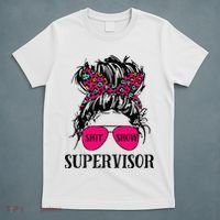 Shit Show Supervisor Tee Women Casual Messy Bun Bleached T-Shirt thumb 5