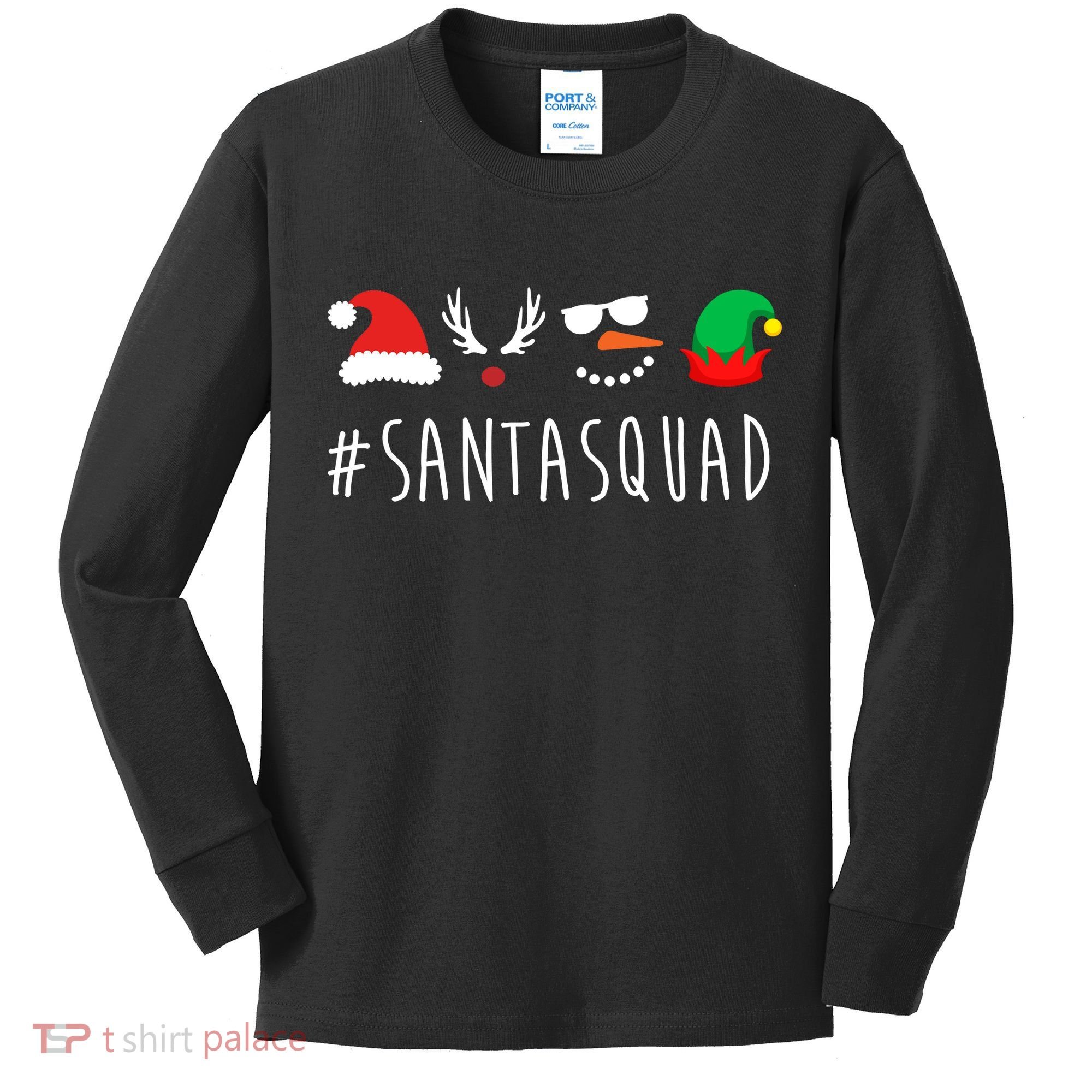 Santa Squad Kids Long Sleeve Shirt