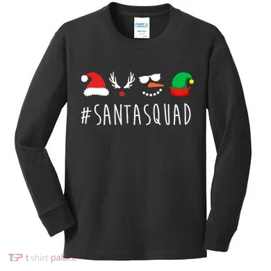 Santa Squad Kids Long Sleeve Shirt