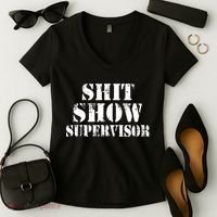 Shit Show Supervisor Women's V-Neck T-Shirt thumb 2