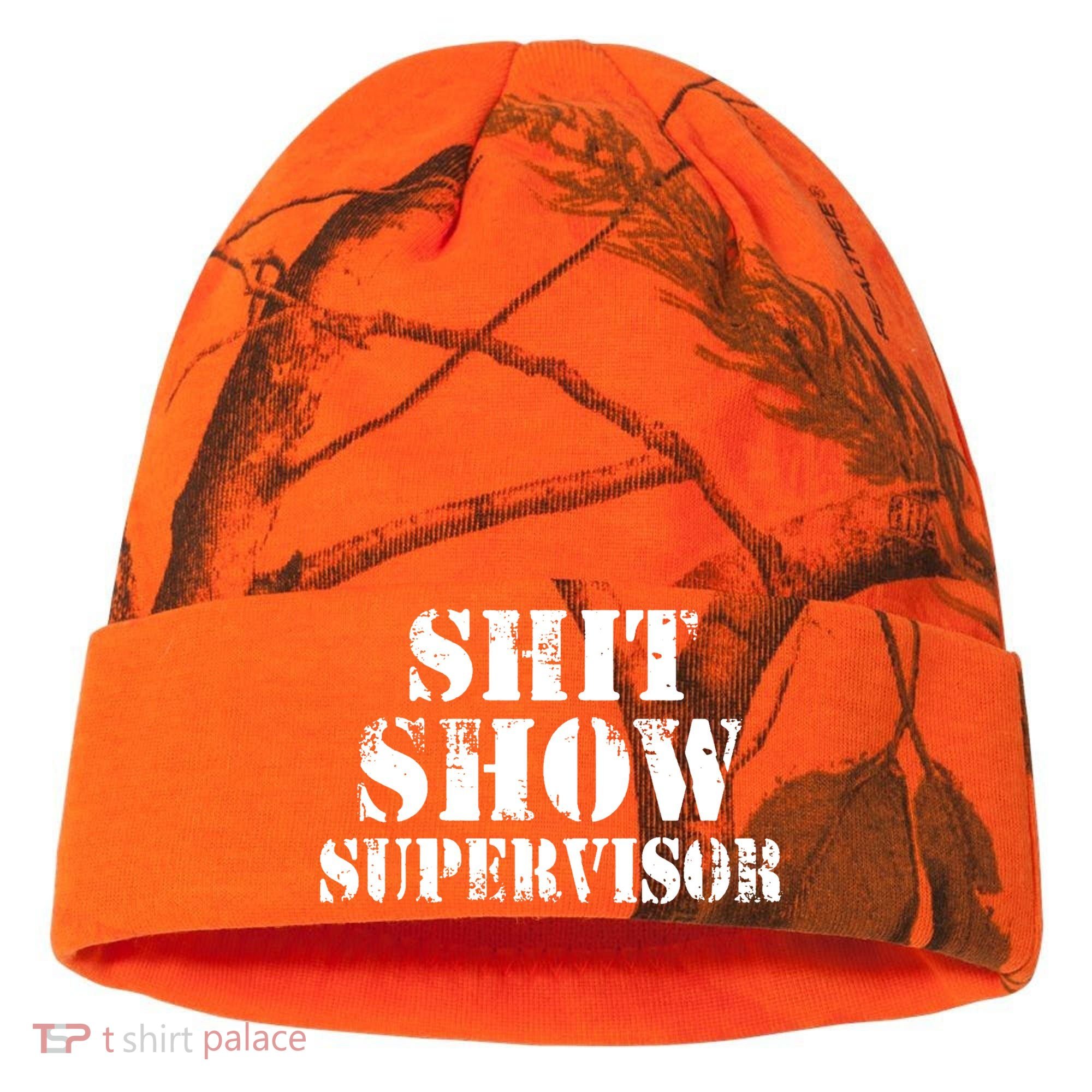 Shit Show Supervisor Kati Licensed 12" Camo Cuffed Beanie