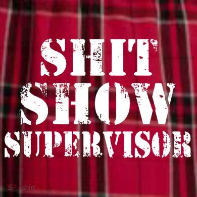 Shit Show Supervisor Men's Flannel Plaid Pajama Pants
