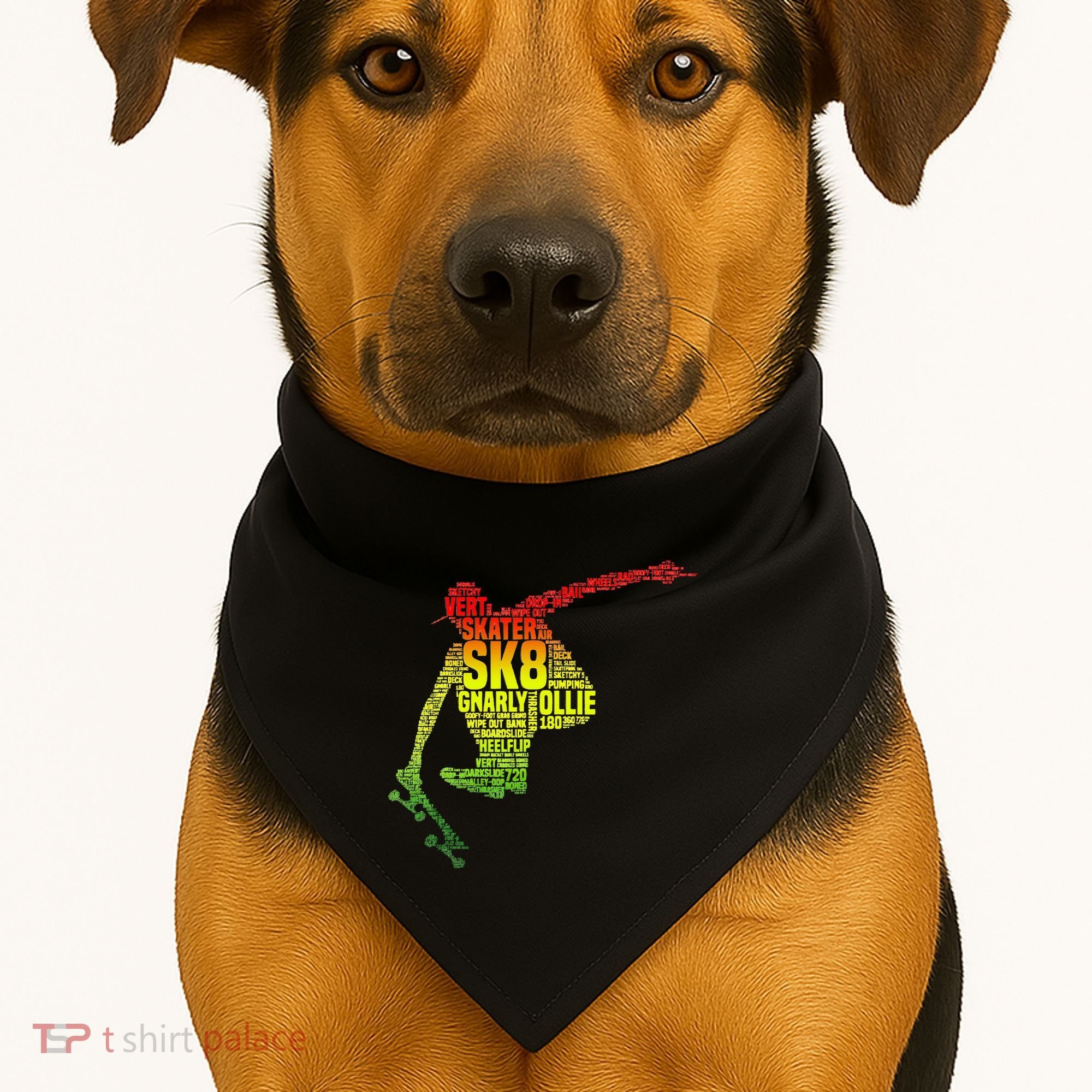 Skateboard Skater Slang Retro Skaterboarding USA-Made Doggie Bandana
