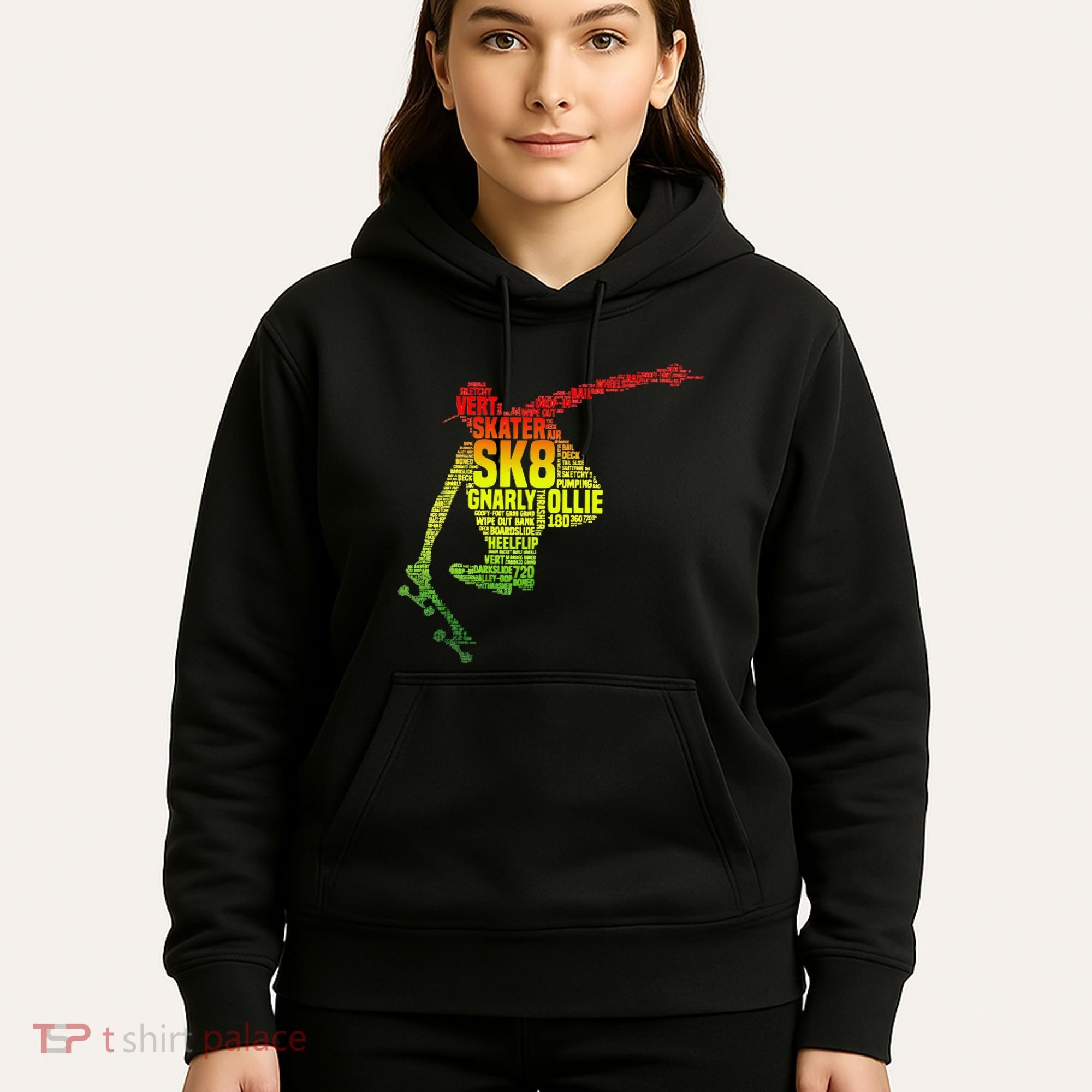 Skateboard Skater Slang Retro Skaterboarding Hoodie