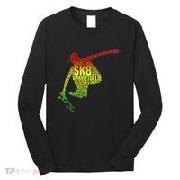 Skateboard Skater Slang Retro Skaterboarding Long Sleeve Shirt thumb 0