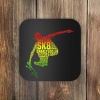 Skateboard Skater Slang Retro Skaterboarding Coaster thumb 0