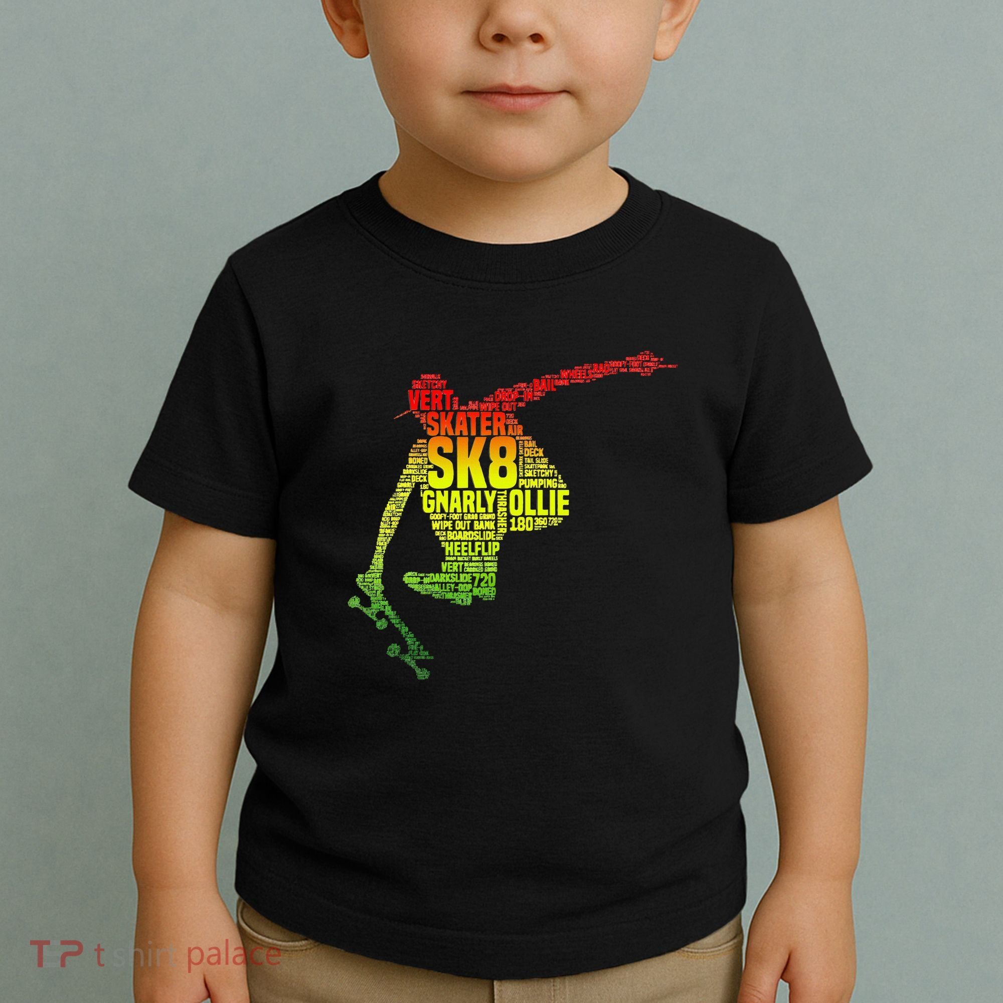 Skateboard Skater Slang Retro Skaterboarding Toddler T-Shirt