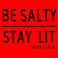 Stay Salty Stay Lit Christian Religious Santa Hat thumb 1