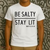 Stay Salty Stay Lit Christian Religious T-Shirt thumb 3