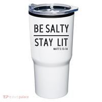 Stay Salty Stay Lit Christian Religious Tumbler thumb 0