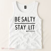 Stay Salty Stay Lit Christian Religious Tank Top thumb 2