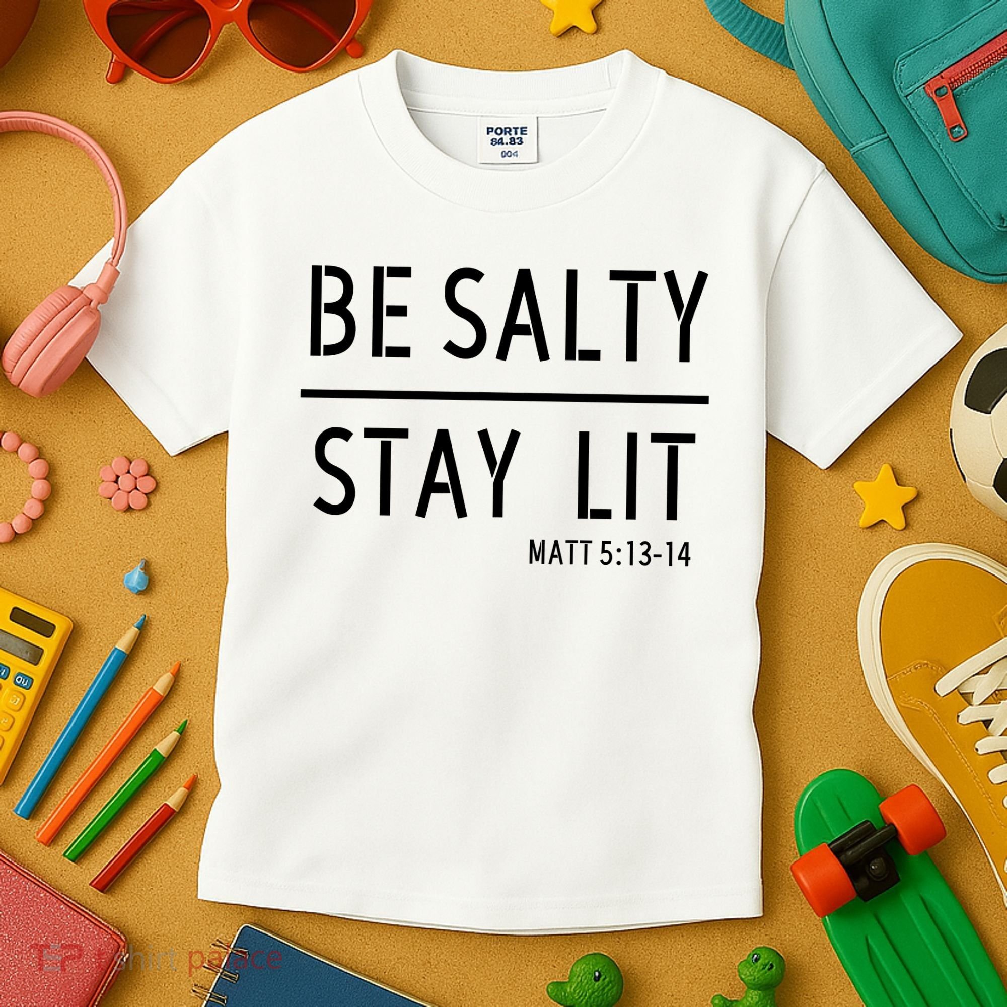 Stay Salty Stay Lit Christian Religious Kids T-Shirt