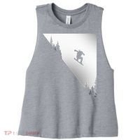 Snowboard Snowboarding Snowboarder Snowboard Women's Racerback Cropped Tank thumb 0