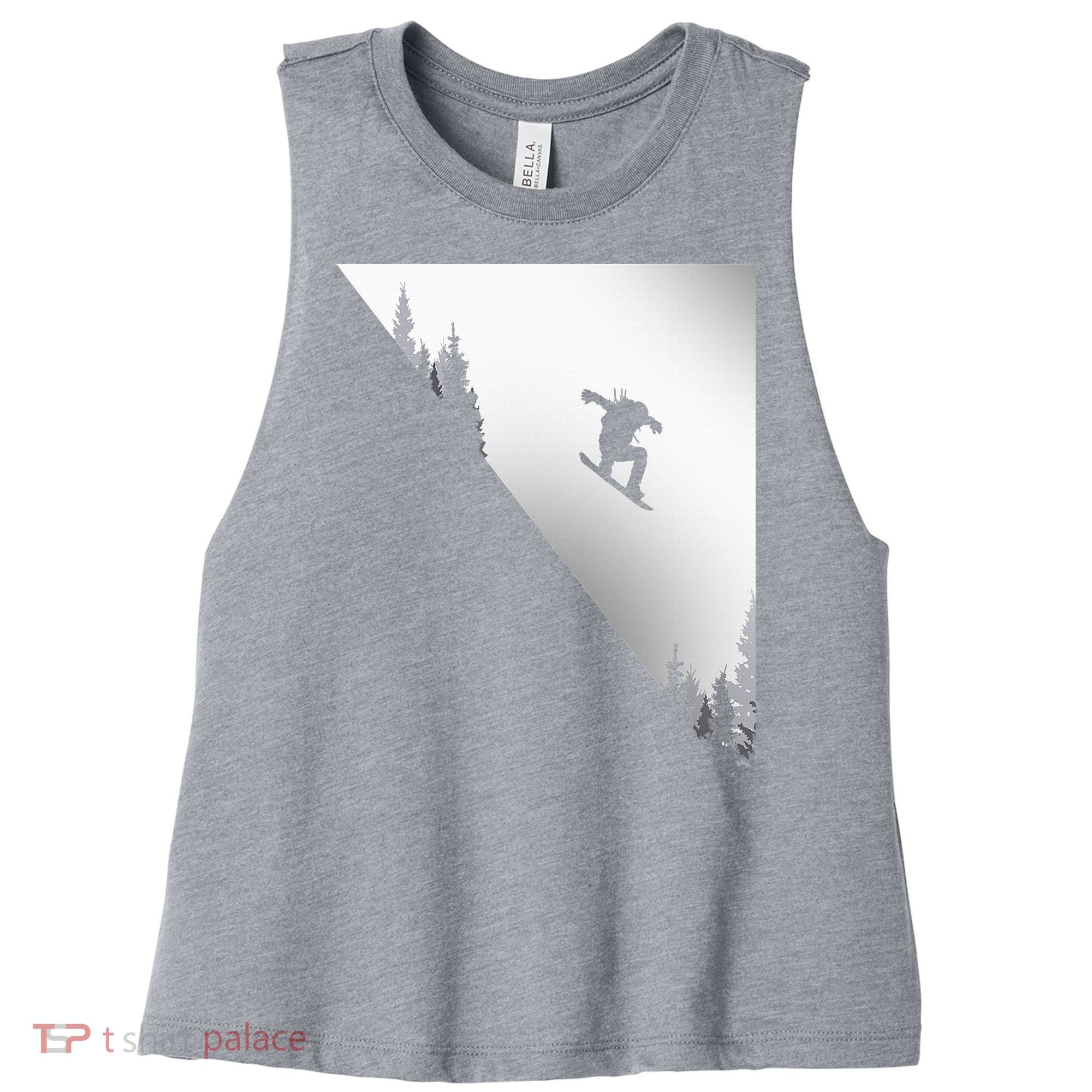 Snowboard Snowboarding Snowboarder Snowboard Women's Racerback Cropped Tank