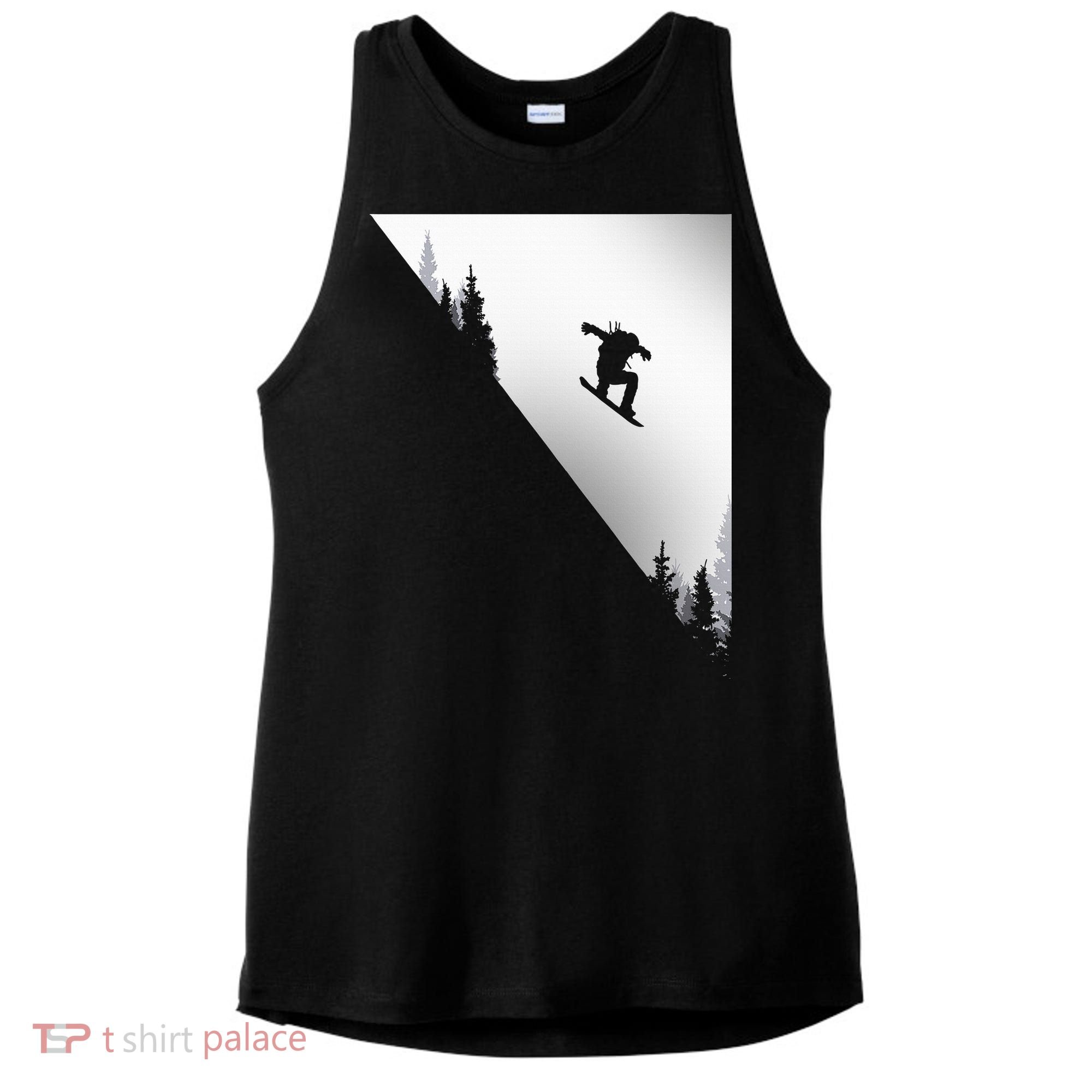 Snowboard Snowboarding Snowboarder Snowboard Ladies PosiCharge Tri-Blend Wicking Tank
