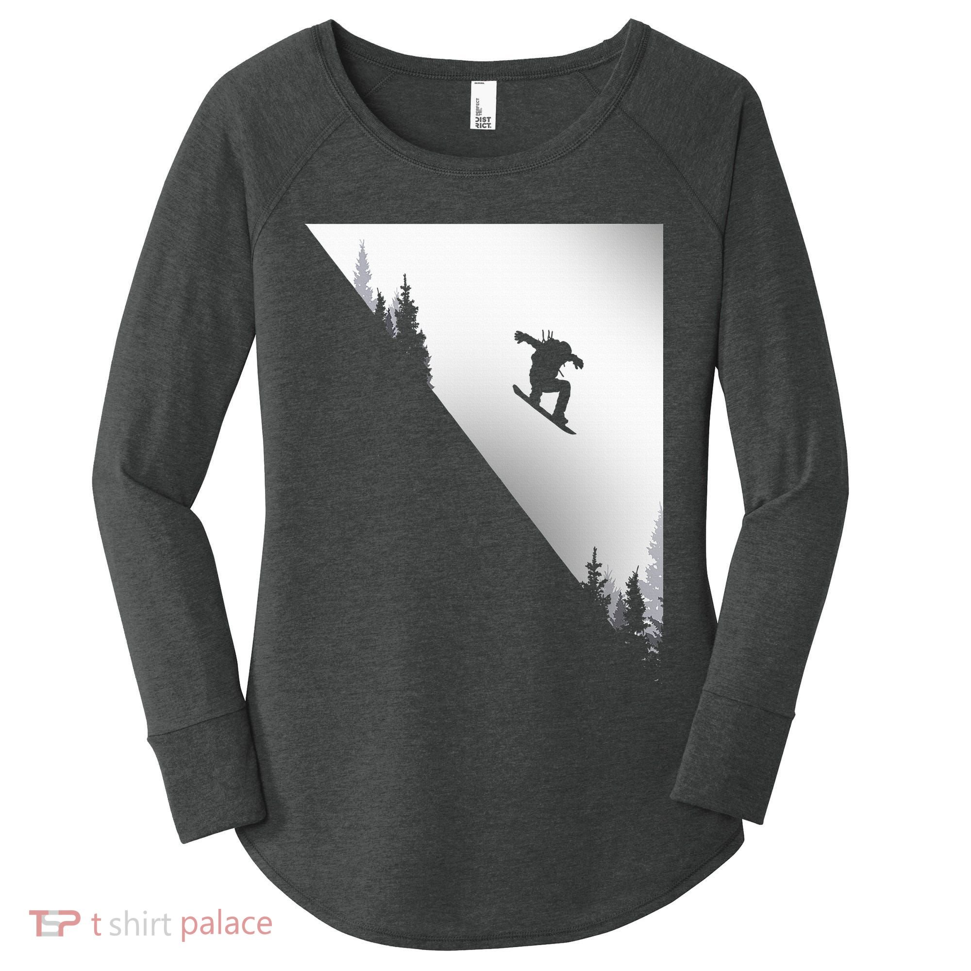 Snowboard Snowboarding Snowboarder Snowboard Women's Perfect Tri Tunic Long Sleeve Shirt