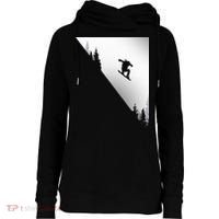 Snowboard Snowboarding Snowboarder Snowboard Womens Funnel Neck Pullover Hood thumb 0