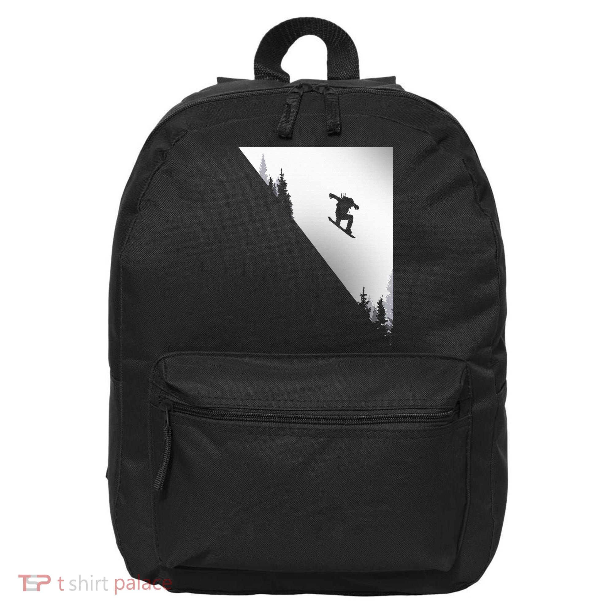 Snowboard Snowboarding Snowboarder Snowboard 16 in Basic Backpack