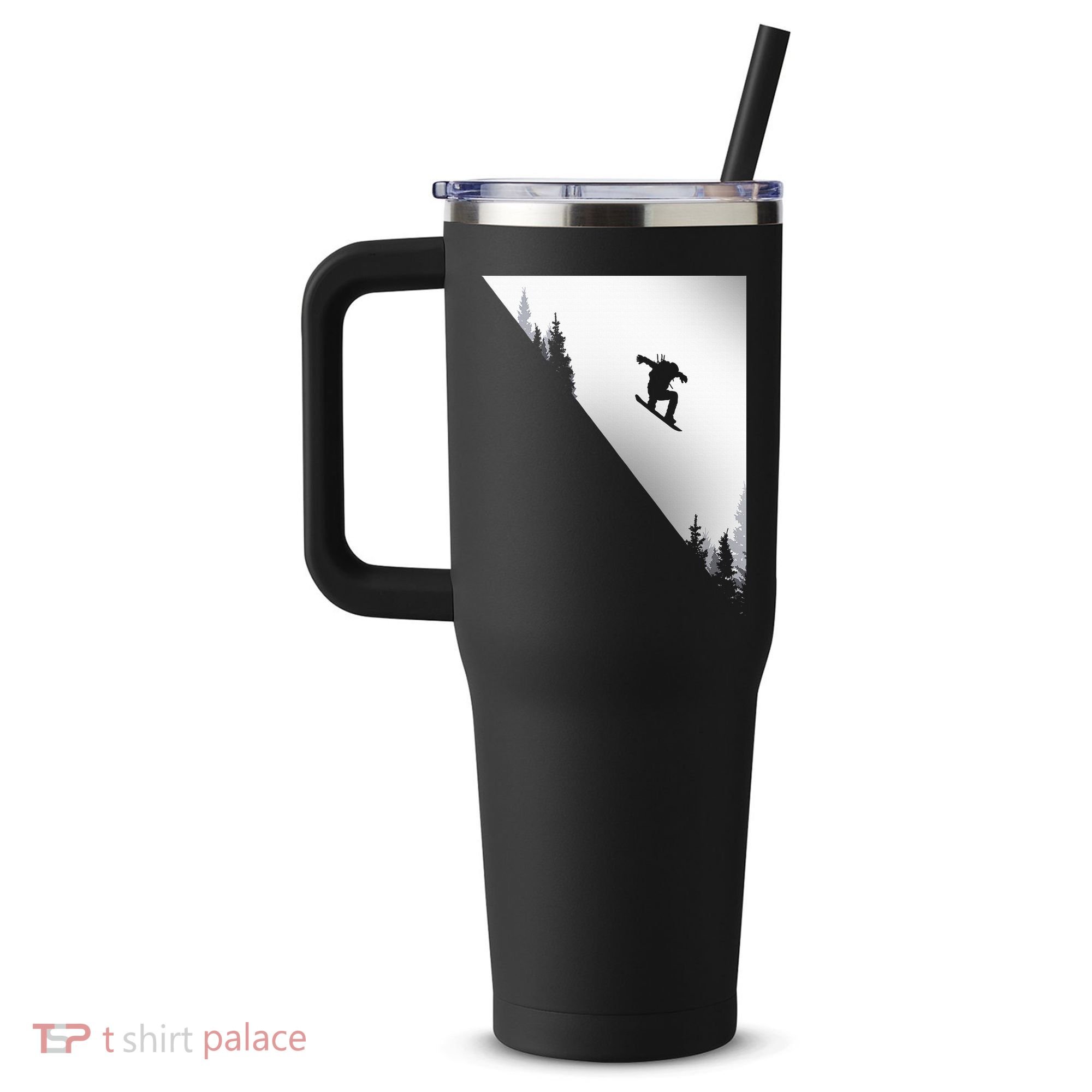 Snowboard Snowboarding Snowboarder Snowboard 40oz Vacuum Insulated Stainless Steel Travel Tumbler