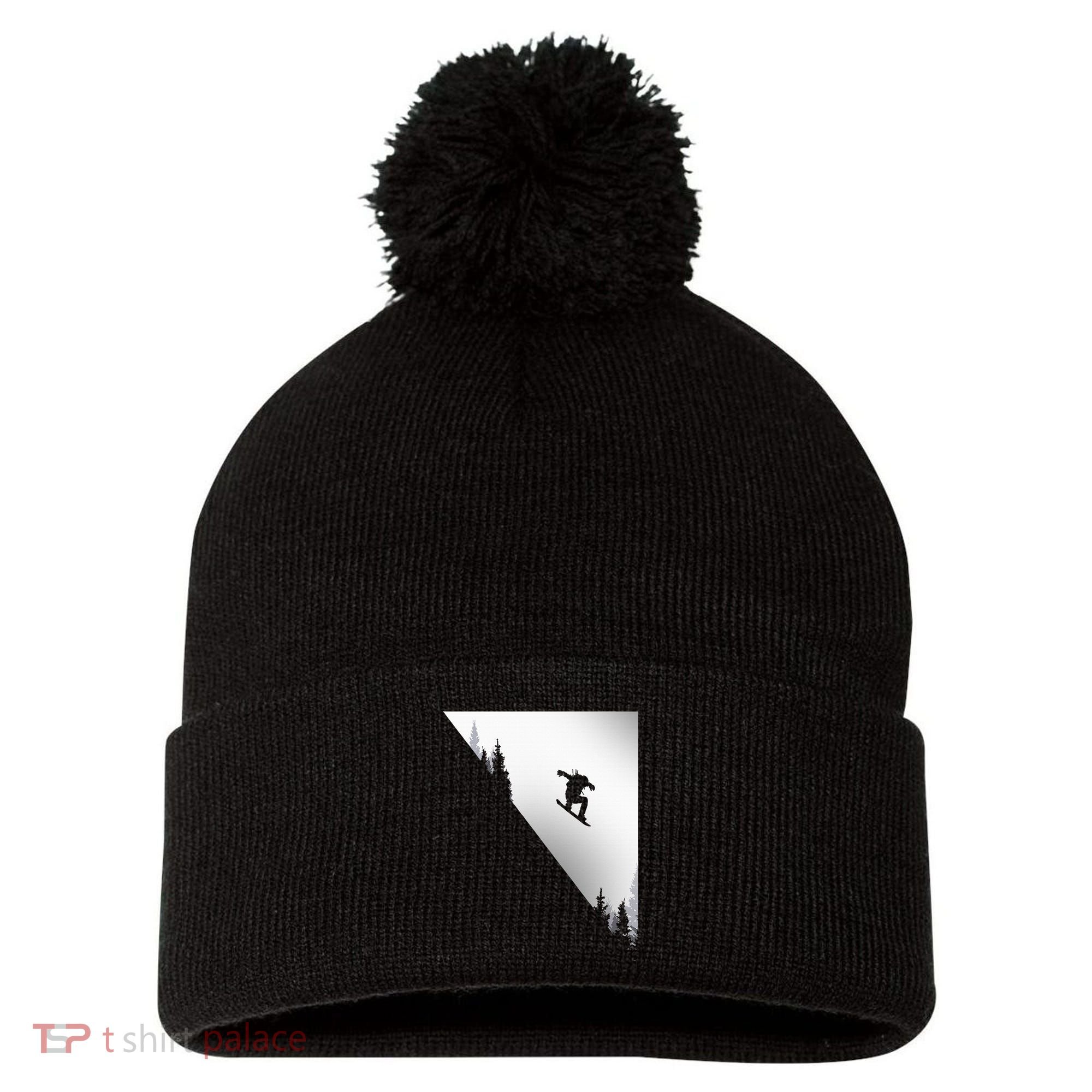 Snowboard Snowboarding Snowboarder Snowboard Pom Pom 12in Knit Beanie