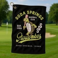 Soda Springs Slowpokes Retro Minor League Baseball Team Golf Towel thumb 1